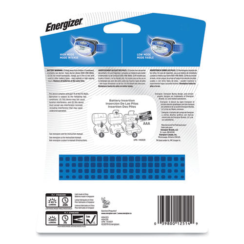 Image of Energizer® HDA32E Led Headlight, 3 Aaa Batteries (included), Blue