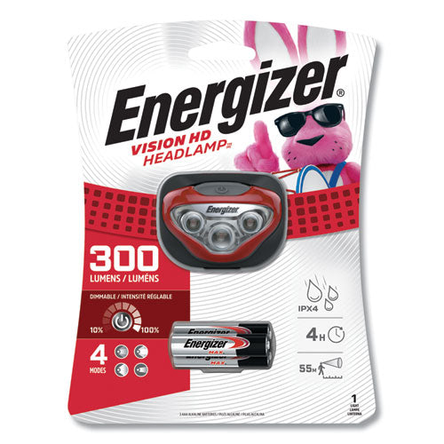 Image of Energizer® HDB32E Led Headlight, 3 Aaa Batteries (included), Red