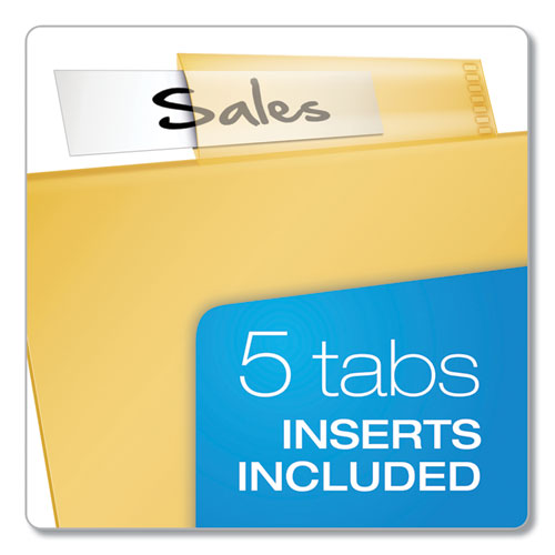 Image of Cardinal® 84009 Poly Ring Binder Pockets, 8.5 x 11, Letter, Assorted Colors, 5/Pack