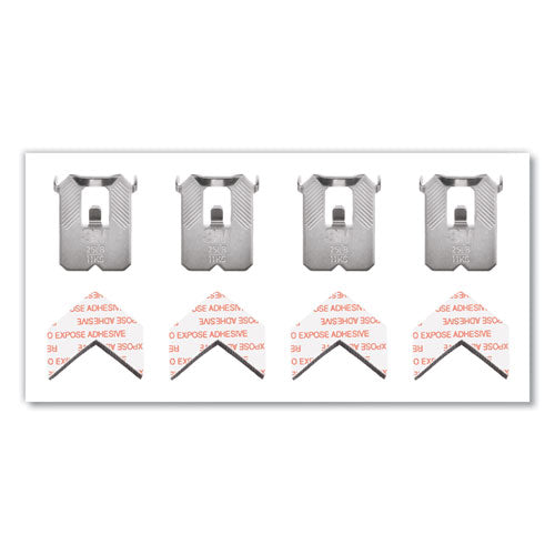 Image of 3M 3PH25M4ES Claw Drywall Picture Hanger, Stainless Steel, 25 lb Capacity, 4 Hooks and 4 Spot Markers,