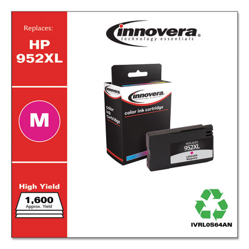 Image of Innovera® IVRL0S64AN Remanufactured Magenta High-Yield Ink, Replacement for 952XL (L0S64AN), 1,600 Page-Yield