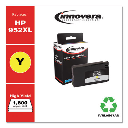 Image of Innovera® IVRL0S67AN Remanufactured Yellow High-Yield Ink, Replacement for 952XL (L0S67AN), 1,600 Page-Yield