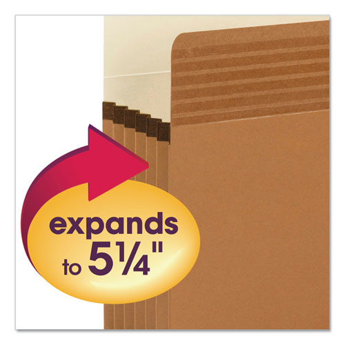 Image of Smead 73211 Easy Grip Pockets, 5.25" Expansion, Legal Size, Redrope, 10/box