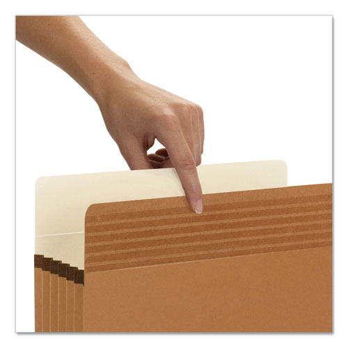 Image of Smead 73209 Easy Grip Pockets, 5.25" Expansion, Letter Size, Redrope, 10/box