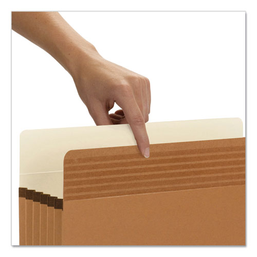 Image of Smead 73211 Easy Grip Pockets, 5.25" Expansion, Legal Size, Redrope, 10/box