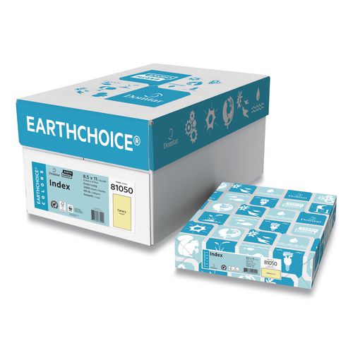 Image of Domtar 94261 Card Stock, 110 lb Cover Weight, 8.5 x 11, Canary Yellow, 250/Pack