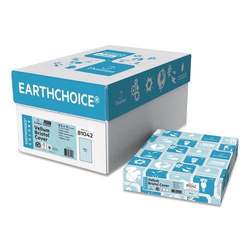 Image of Domtar 94332 Cover Stock, 67 lb Bristol Weight, 8.5 x 11, Blue, 250/Pack