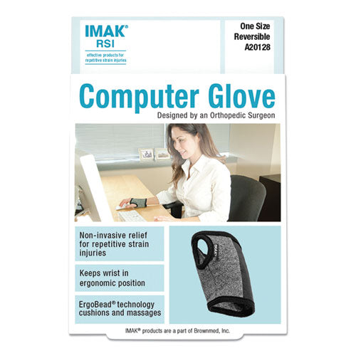 Image of IMAK® RSI 20128 Computer Glove, Fits Left Hand/Right Hand, Black