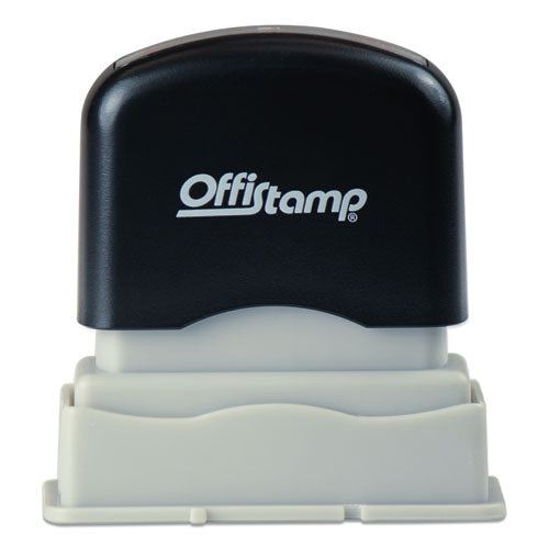 Image of Offistamp® 034513 Pre-Inked Message Stamp, File, 1.63" X 0.38", Red Ink