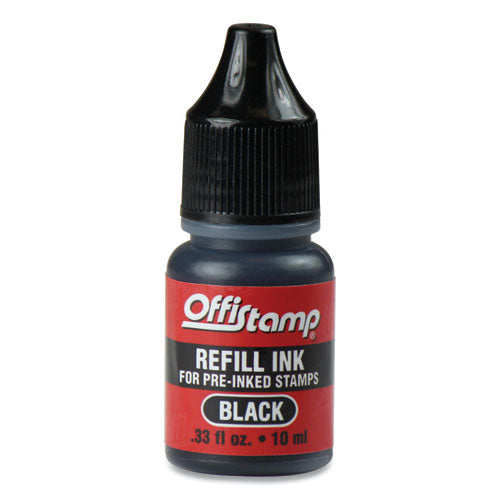 Image of Offistamp® 090724 Refill Ink for Pre-Inked Stamps, 0.33 oz, Black