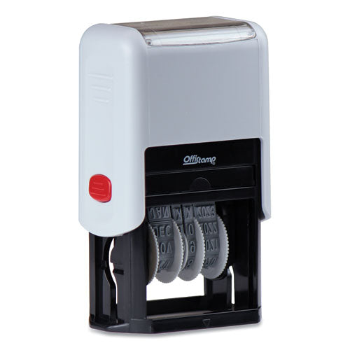 Image of Offistamp® 034506 Self-Inking Date Stamp, 5 Years, 1" X 0.38", Black Ink