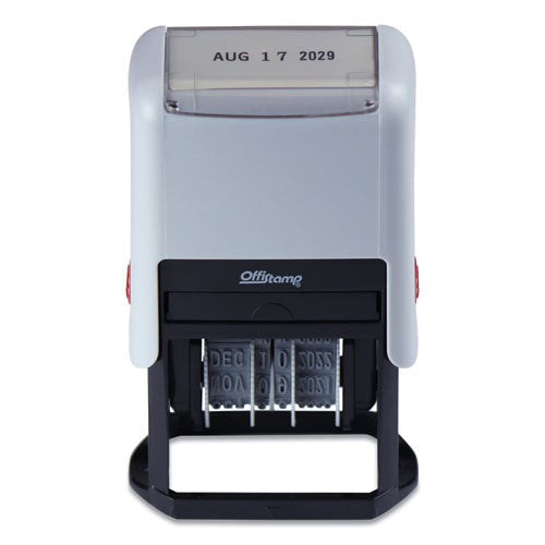 Image of Offistamp® 034506 Self-Inking Date Stamp, 5 Years, 1" X 0.38", Black Ink