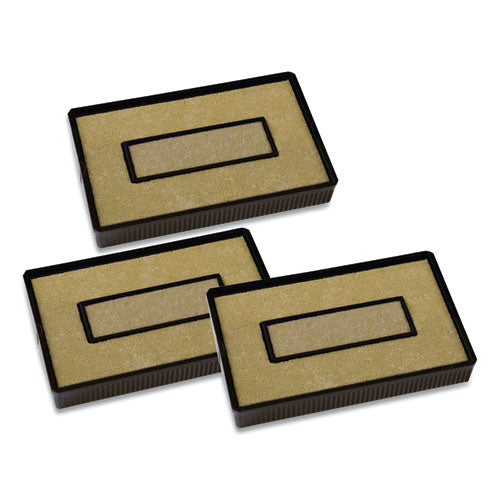 Image of Offistamp® 034515 Un-Inked Replacement Pad for Self-Inking Stamps, Two-Color, Compatible with All Ink Colors, 1.88" x 1.13", 3/Pack