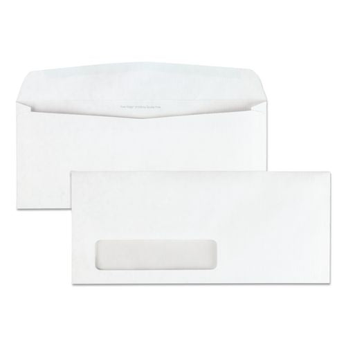 Image of Quality Park QUA21330 Park Ridge Embossed Executive Envelope, Address Window, #10, Commercial Flap, Gummed Closure, 4.13 x 9.5, White, 500/Box