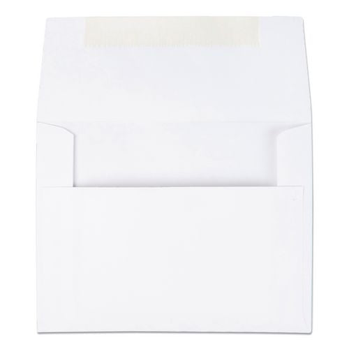 Image of Quality Park QUA36217 Greeting Card/invitation Envelope, A-2, Square Flap, Gummed Closure, 4.38 X 5.75, White, 100/box