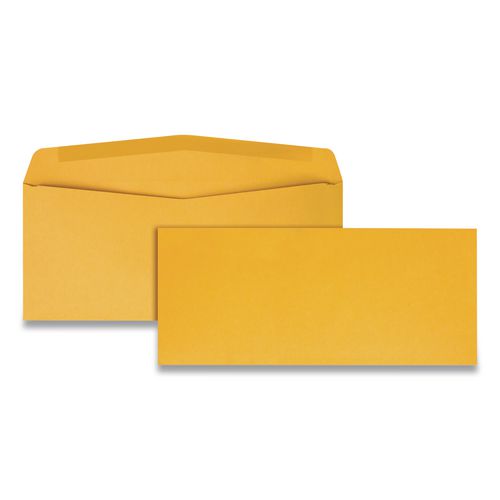 Image of Quality Park Kraft Envelope, #10, Commercial Flap, Gummed Closure, 4.13 X 9.5, Brown Kraft, 500/box