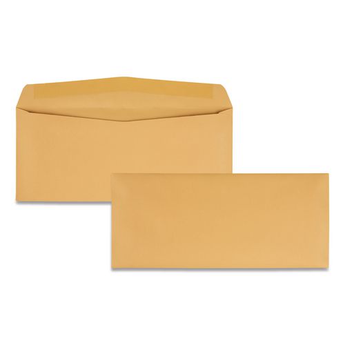 Image of Quality Park QUA11362 Kraft Envelope, #11, Commercial Flap, Gummed Closure, 4.5 X 10.38, Brown Kraft, 500/box