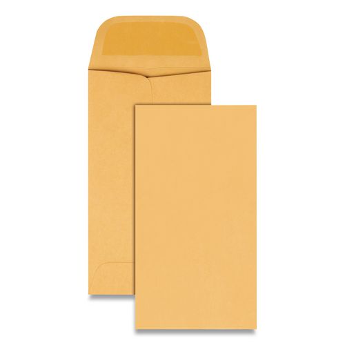 Image of Quality Park Kraft Coin And Small Parts Envelope, #5, Square Flap, Gummed Closure, 2.88 X 5.25, Brown Kraft, 500/box