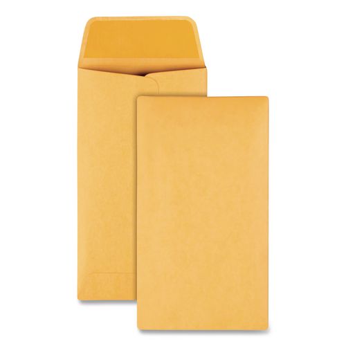 Image of Quality Park QUA50662 Kraft Coin And Small Parts Envelope, #6, Square Flap, Gummed Closure, 3.38 X 6, Brown Kraft, 500/box