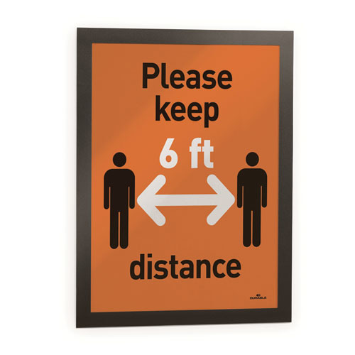 Image of Durable® 491301 DURAFRAME Sign Holder, 5.5 x 8.5, Black Frame, 2/Pack