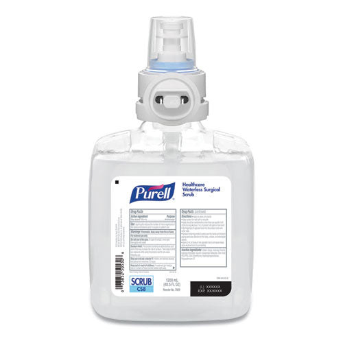 Image of PURELL® 7869-02 Waterless Surgical Scrub Gel Hand Sanitizer, 1,200 Ml Refill Bottle, Fragrance-Free, For Cs-8 Dispenser, 2/carton
