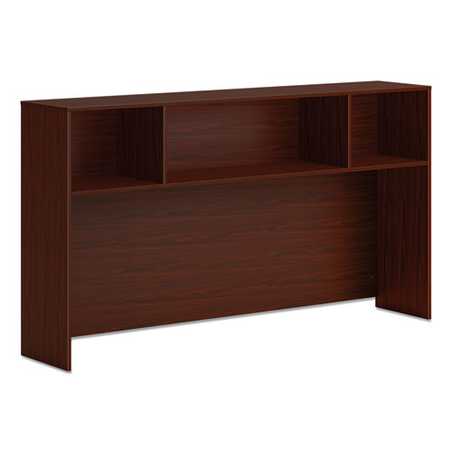 Image of HON® HLPLDH72.LTM1 Mod Desk Hutch, 3 Compartments, 72w x 14d x 39.75h, Traditional Mahogany