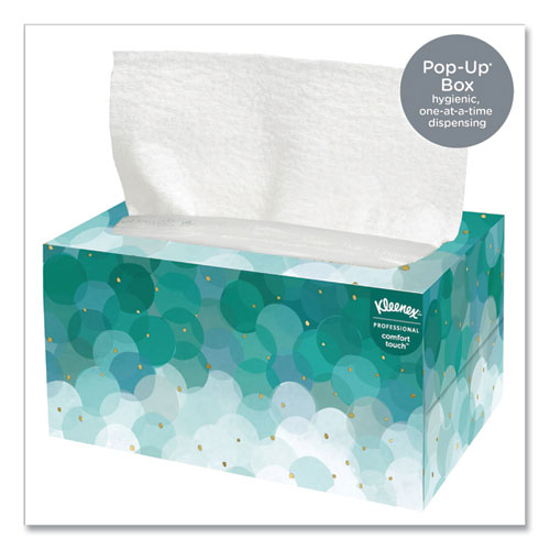 Image of Kleenex® 11268 Ultra Soft Hand Towels, POP-UP Box, 1-Ply, 8.9 x 10, White, 70/Box, 18 Boxes/Carton