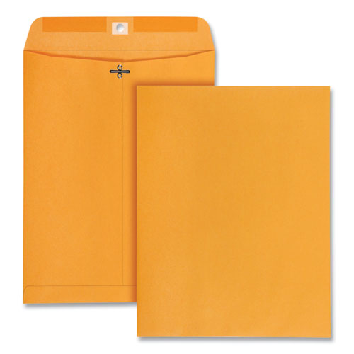Image of Quality Park QUA37797 Clasp Envelope, 32 lb Bond Weight Kraft, #97, Square Flap, Clasp/Gummed Closure, 10 x 13, Brown Kraft, 100/Box