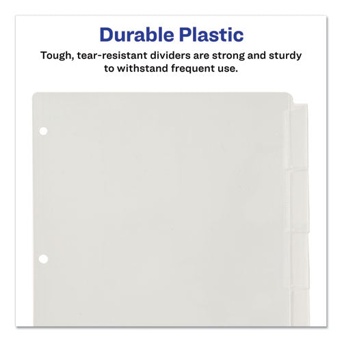 Image of Avery® 11835 Insertable Big Tab Plastic Dividers, 5-Tab, 11 X 8.5, Clear, 1 Set