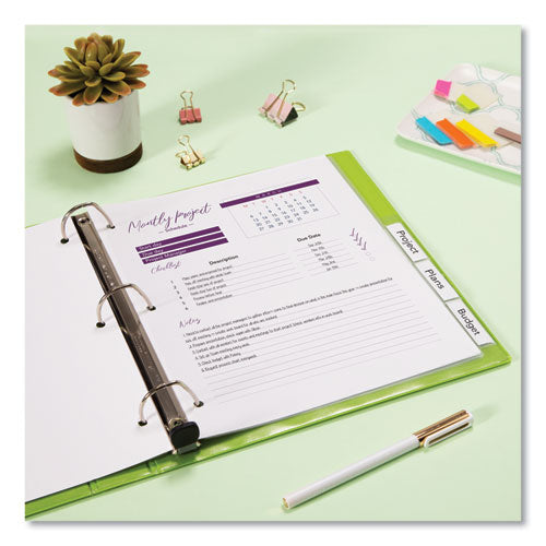 Image of Avery® 11835 Insertable Big Tab Plastic Dividers, 5-Tab, 11 X 8.5, Clear, 1 Set