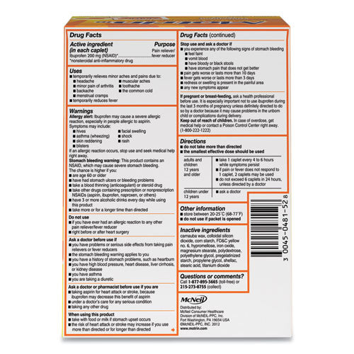 Image of Motrin® IB 48152 Ibuprofen Tablets, Two-Pack, 50 Packs/box