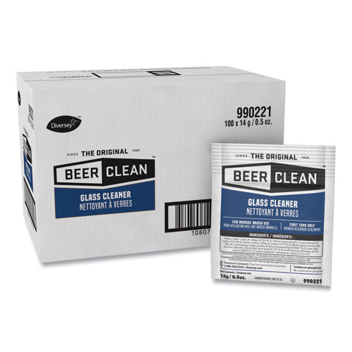 Image of Diversey 990221 Beer Clean Glass Cleaner, Powder, 0.5 oz. Packet, 100/Carton