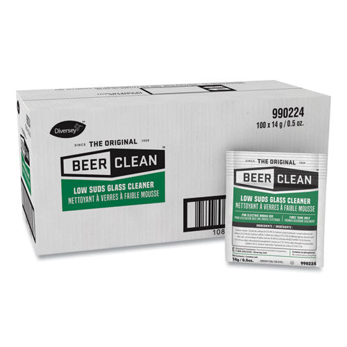 Image of Diversey 990224 Beer Clean Glass Cleaner, Powder, 0.5 Oz Packet, 100/carton