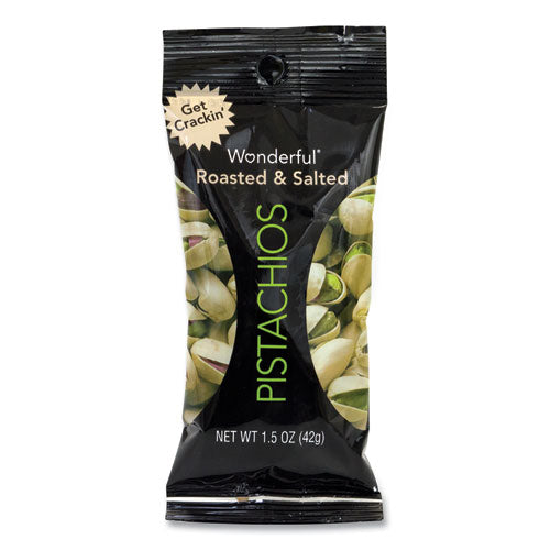 Image of Wonderful® 91186 Roasted and Salted Pistachios, 1.5 oz Bag, 24/Pack
