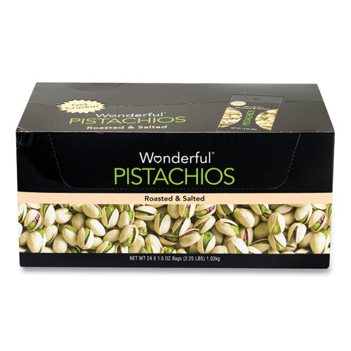 Image of Wonderful® 91186 Roasted and Salted Pistachios, 1.5 oz Bag, 24/Pack