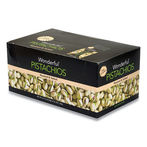 Image of Wonderful® 91186 Roasted and Salted Pistachios, 1.5 oz Bag, 24/Pack