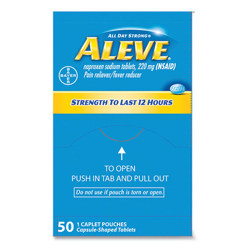 Image of Aleve® 01832 Pain Reliever Tablets, 50 Packs/box