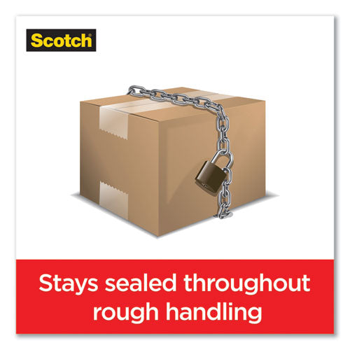 Image of Scotch® 3950-6 Box Lock Shipping Packaging Tape, 3" Core, 1.88" X 54.6 Yds, Clear, 6/pack