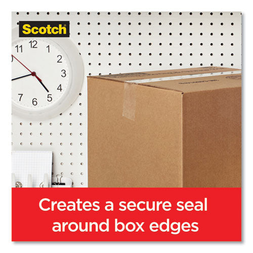 Image of Scotch® 195-6 Box Lock Shipping Packaging Tape, 1.5" Core With Dispenser, 1.88" X 22.2 Yds, Clear, 6/pack