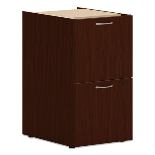 Image of HON® HLPLPSFF.LTM1 Mod Support Pedestal, Left Or Right, 2 Legal/letter-Size File Drawers, Traditional Mahogany, 15" X 20" X 28"