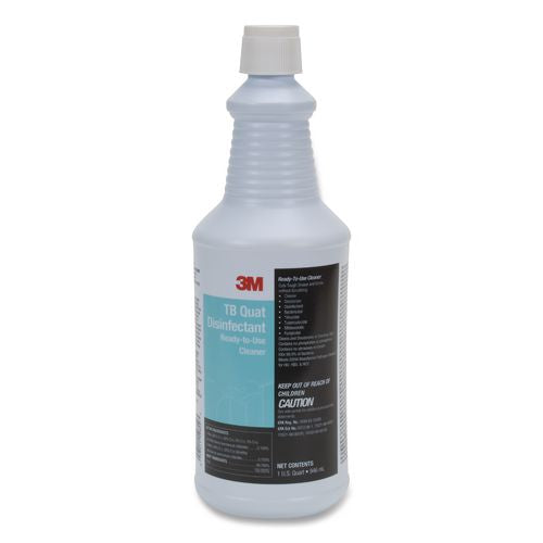 Image of 3M 29612 Tb Quat Disinfectant Ready-To-Use Cleaner, 32 Oz Bottle, 12 Bottles And 2 Spray Triggers/carton