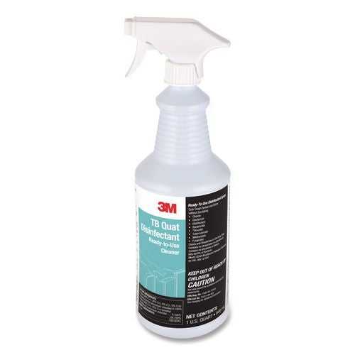 Image of 3M 29612 Tb Quat Disinfectant Ready-To-Use Cleaner, 32 Oz Bottle, 12 Bottles And 2 Spray Triggers/carton