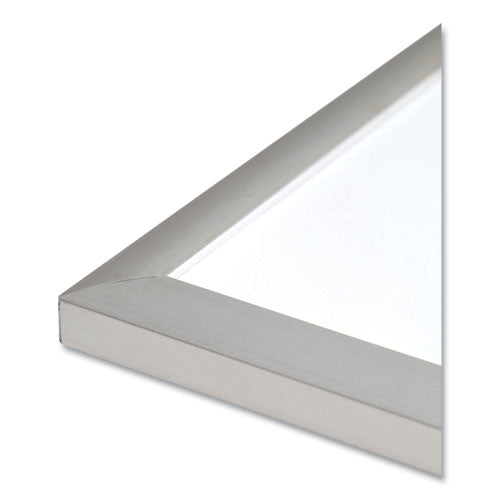 Image of U Brands Magnetic Dry Erase Board with Aluminum Frame, (Actual Size: 95" x 47"), White Surface, Satin Aluminum Frame