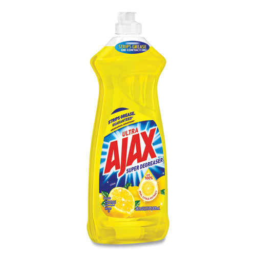 Image of Ajax® 144673 Dish Detergent, Lemon Scent, 28 Oz Bottle, 9/carton