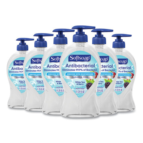 Image of Softsoap® US03574A Antibacterial Hand Soap, White Tea and Berry Fusion Scent, 11.25 oz, 6/Carton