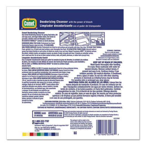 Image of Comet® 32987 Deodorizing Cleanser With Bleach, Powder, 21 Oz Canister