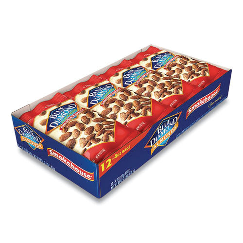 Image of Blue Diamond® BLU09918 Smokehouse Flavored Almonds, 4 oz Bag, 12 Bags/Box