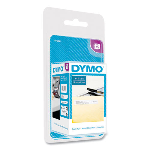 Image of DYMO® 30578 Labelwriter Return Address Labels, 0.75" X 2", White, 400 Labels/roll