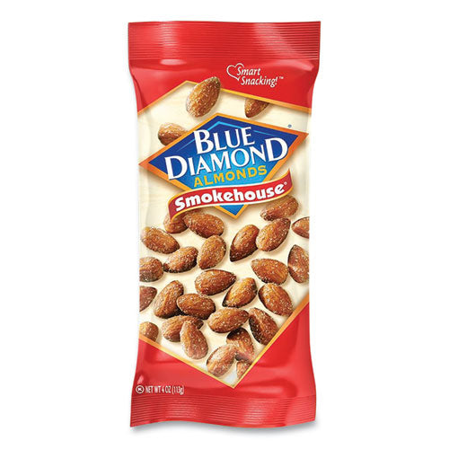 Image of Blue Diamond® BLU09918 Smokehouse Flavored Almonds, 4 oz Bag, 12 Bags/Box
