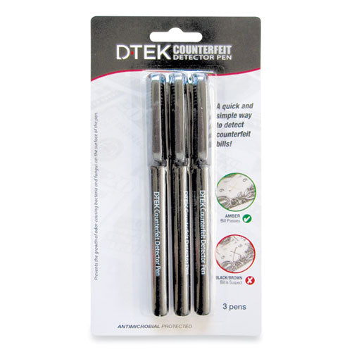 Image of CONTROLTEKÂ® Dtek Counterfeit Detector Pens, U.s. Currency, 3/pack